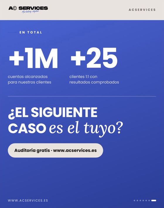 +1M de cuentas alcanzadas y +25 clientes